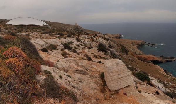 Three epochs in one area, in one photo: the bronze age, the Medieval Malta, and the Modern Malta.