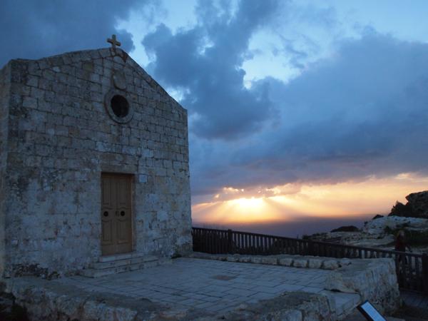 It was small, it was just on the reef at Dingli Cliff. We loved going there specially in the evening, looking west in every season for the best sunsets.