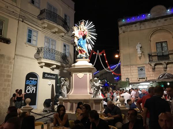 every day has a saint. But August 15th if the day of the most important, Santa Marija. In Mosta, our city, the procesion is marching on.