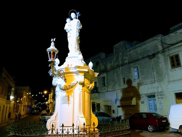 in front of our house in Mosta