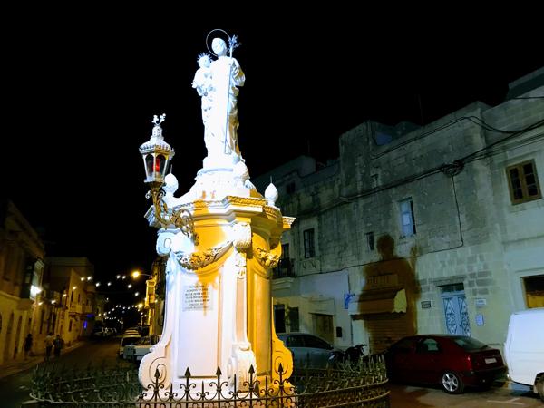 in front of our house in Mosta