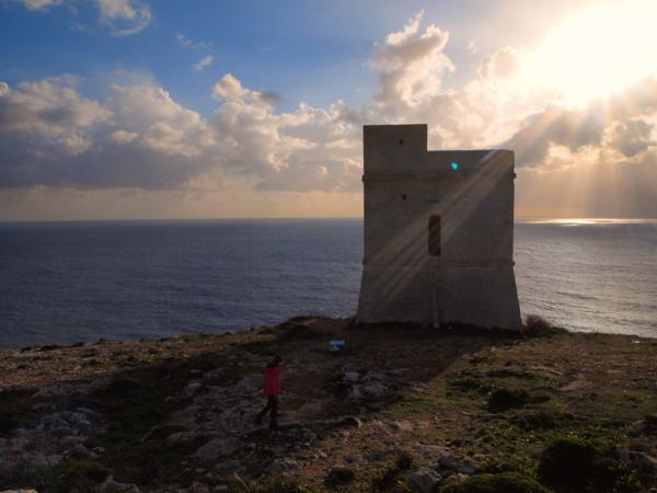 Another winter afternoon in the Blue Grotto, playing around the Towers that defended the island a long time ago