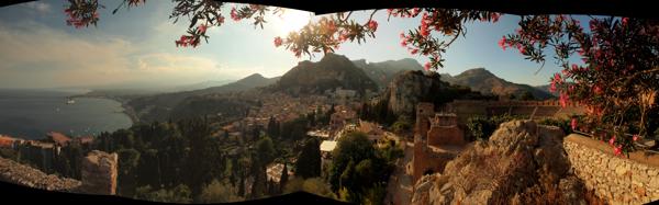 they were young, very young, will they remember this place? Taormina, Italy.