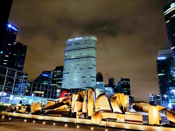 the area is full of art, which contrast with the in-human space and buildings